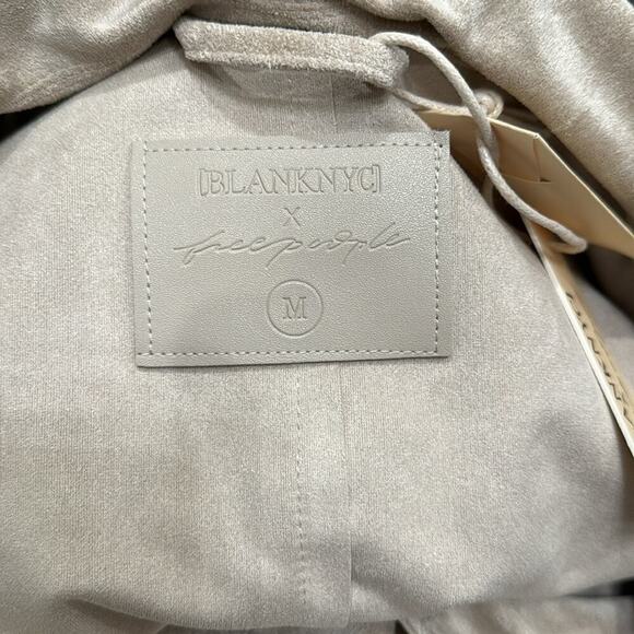 Free People x Blank NYC Vegan Suede Trench Coat Size Medium - Picture 9 of 12